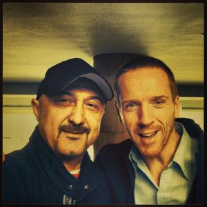 On the Homeland set with Damian Lewis.