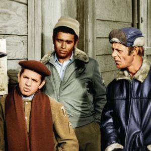 Still of Robert Clary, Bob Crane, Richard Dawson, Larry Hovis and Kenneth Washington in Hogan's Heroes (1965)