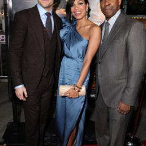 Denzel Washington, Rosario Dawson and Chris Pine at event of Nevaldoma gresme (2010)