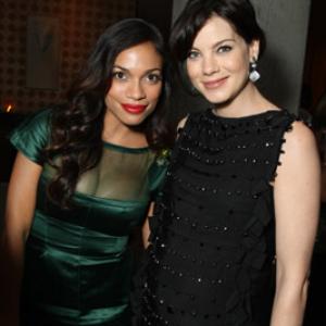 Rosario Dawson and Michelle Monaghan at event of Eagle Eye 2008