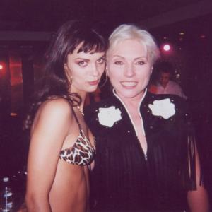 Roxanne Day and Deborah Harry on the set of The Fluffer