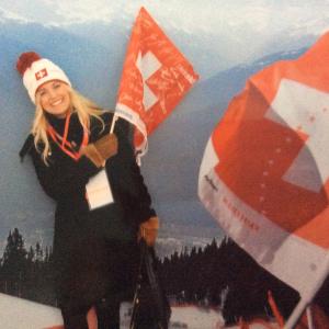 Beatrice de Borg at worldcup ski race  downhill women