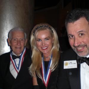 Tom Danaher, Beatrice de Borg, John Corso at Living Legends of Aviation event in Beverly Hills