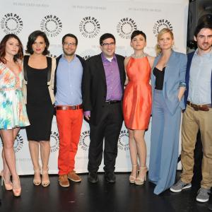 Robert Carlyle, Emilie de Ravin, Ginnifer Goodwin, Adam Horowitz, Edward Kitsis, Jennifer Morrison, Lana Parrilla, Colin O'Donoghue and Josh Dallas at event of Once Upon a Time (2011)