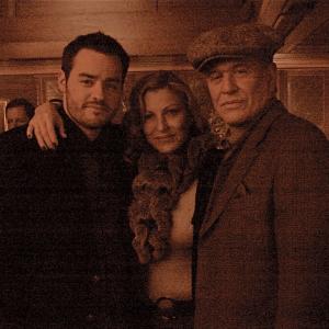 Jeffery Dean Tatum ONeal and Tom Berenger on the set of Last Will in Kansas City MO