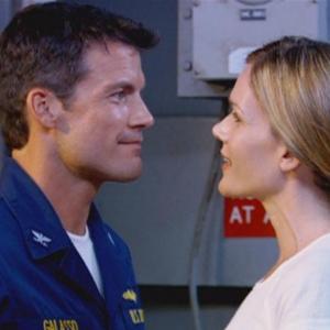Captain Galasso (Mark Deklin) and Lieutenant Trifoli (Catherine Dent) struggle to keep things strictly professional in 