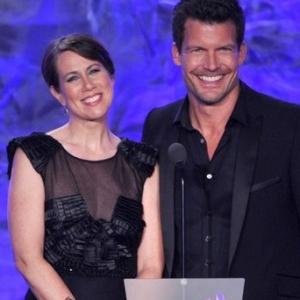 Presenters Miriam Shor and Mark Deklin at the 23rd Annual GLAAD Media Awards 2012