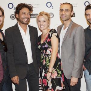 Martin Delaney, Irrfan Khan, Laura Aikman, Rez Kempton & Sam Vincenti. London Indian Film Festival Gala night 2013.