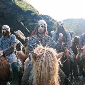 Martin Delaney as Viking archerscout Thorfinn on location in Iceland