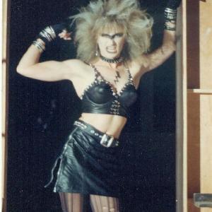 Debra as punk rocker badass Angel on the set of Sledge Hammer created by Alan Spencer Daniel Attias directed this wild episode State of Sledge