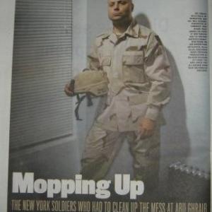 Jerry Della Salla on the cover of the Village Voice article MOPPING UP By Graham Rayman June 2007