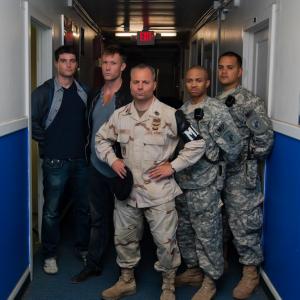 Still of Jerry Della Salla Michael Finn and Eugene Byrd in the made for TV Pilot THE BARRACKS 2011