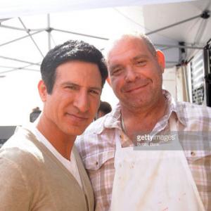 William DeMeo and Louis Lombardi on the set of Back In The Day