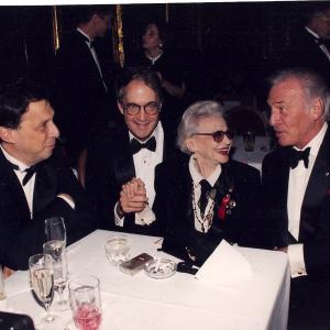 Charles Dennis, Aldon James, Sylvia Sidney, Christopher Plummer honoring Plummer at the National Arts Club 1997
