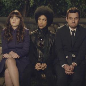 Still of Prince Zooey Deschanel and Jake Johnson in New Girl 2011