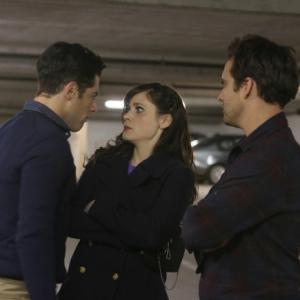 Still of Zooey Deschanel Max Greenfield and Jake Johnson in New Girl 2011