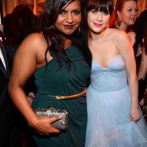 Zooey Deschanel and Mindy Kaling at event of The 64th Primetime Emmy Awards 2012