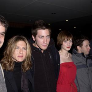 Jennifer Aniston, John C. Reilly, Miguel Arteta, Zooey Deschanel, Jake Gyllenhaal and Mike White at event of The Good Girl (2002)