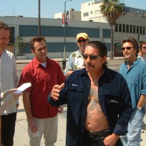 L-R, Co-director Rob Muir, actors Johnny Sneed and Christopher Moynihan, producer Patrick Stack, Co-director Bob Hilgenberg, actor Danny Trejo