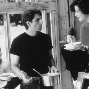 Still of Vincent Spano, Julia Devin and Moira Kelly in The Tie That Binds (1995)