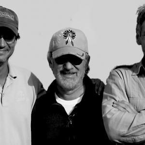David Devlin, Steven Spielberg, Harrison Ford on 