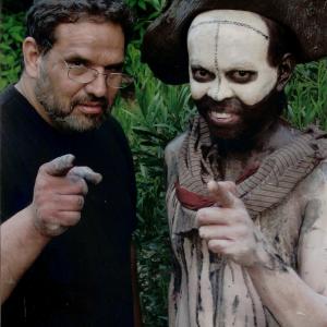 Ken Diaz with Cannibal from Pirates of the Caribbean Dead Mans Chest Cannibal makeup applied by Ken Diaz