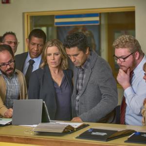 Still of Cliff Curtis Kim Dickens and Scott Lawrence in Fear the Walking Dead 2015