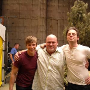 On the set of Weeds with Justin Kirk and Hunter Parrish