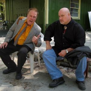 With Jesse Bean on the set of Ninjas in the Shed