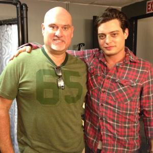 With Andrew Lawrence on the set of 