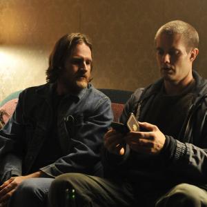 Still of Donal Logue and Garret Dillahunt in Oliver Sherman (2010)