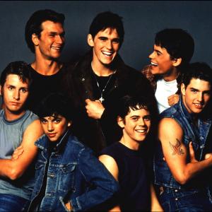 Still of Tom Cruise, Matt Dillon, Emilio Estevez, Rob Lowe, Patrick Swayze, C. Thomas Howell and Ralph Macchio in The Outsiders (1983)