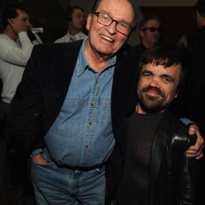 Sidney Lumet and Peter Dinklage at event of The Visitor 2007