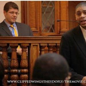 Clipped Wings They Do Fly in the courtroom with actor JD Williams
