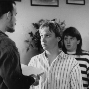 Still of Keith Coogan and Andrew Divoff in Toy Soldiers 1991