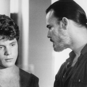 Still of Sean Astin and Andrew Divoff in Toy Soldiers 1991