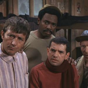 Still of Robert Clary, Richard Dawson, Ivan Dixon and Larry Hovis in Hogan's Heroes (1965)