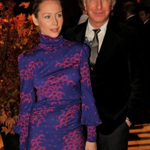 Megan Dodds and Alan Rickman attend The Acting Companys Annual Masquerade Costume Ball