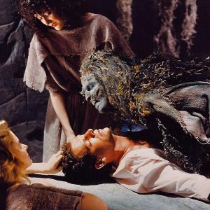 John Dods Bog Women prosthetics are featured in this publicity still from the Museum Hearts episide of the Monsters TV Series in 1991