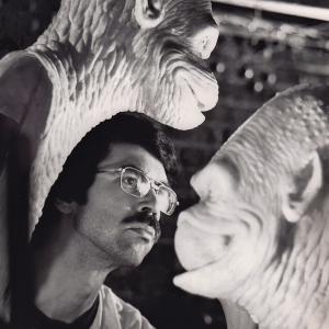 John Dods making masks for Don Dohler's NIGHTBEAST circa 1980.