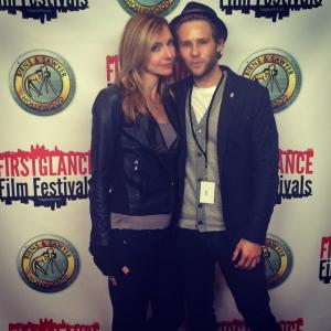 Director Bryan Fox and Actress Cindy Dolenc of DISSONANCE at the First Glance Film Fest 2015