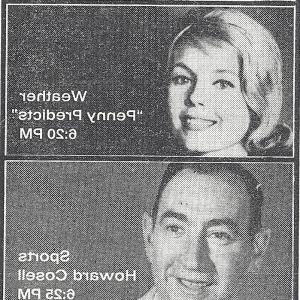 regina dombek aka penny predicts howard cossellscott vincent of Report To New york on WABCTV 1961