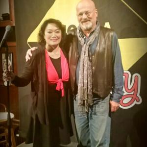 Editha Domingo together with Swedish actor and Stand  up comedian THOMAS OREDSSON Thomas is Edithas idol since the 90sThomas is a giving mentor and professor to media arts of ComedyA true veteran is the truest sense of Comedy Society
