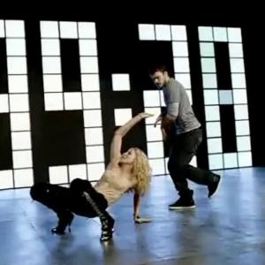Still from Madonna's and Justin Timberlake's '4 Minutes' music video. Production designed by Alison Dominitz.