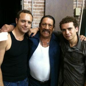 Marc Donato, Danny Trejo and Griff Furst On Set Of 
