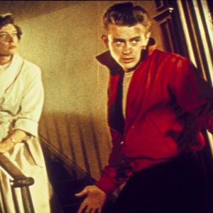 Still of James Dean and Ann Doran in Rebel Without a Cause 1955