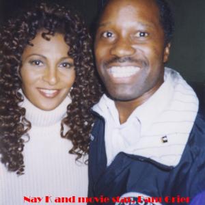 actor-writer Nay K. Dorsey and movie star, Pam Grier {Jan 1998}