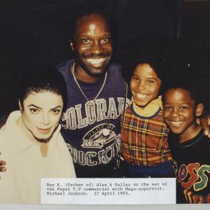 Nay K with son, Alex in role as young Michael Jackson in 