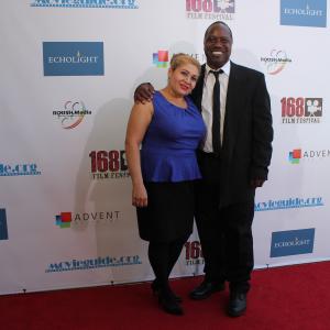 actor-writer, Nay K. Dorsey with wife, Ester Martinez-Dorsey at Christian movie awards. {August 2013}