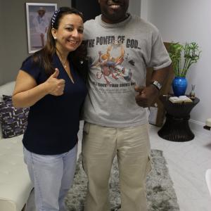 actorwriter Nay K Dorsey and Latin agent Ima Trujillo in Miami April 2012